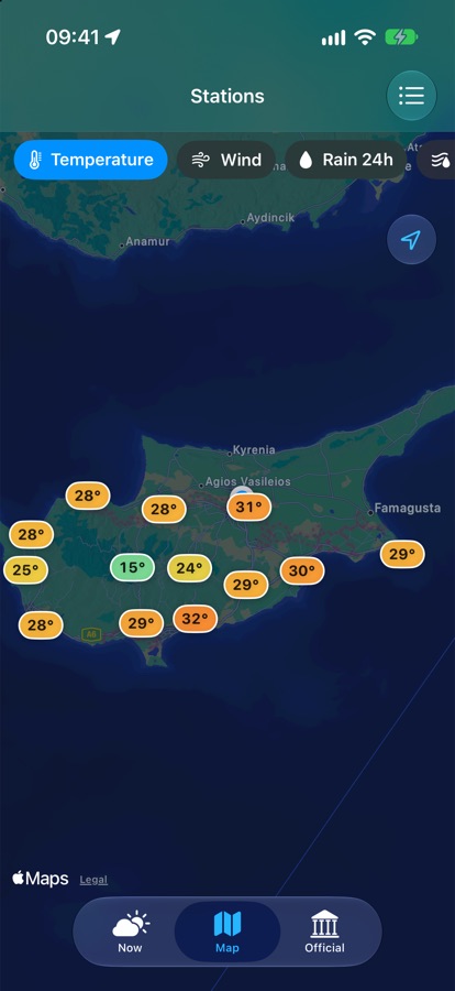 Live station map